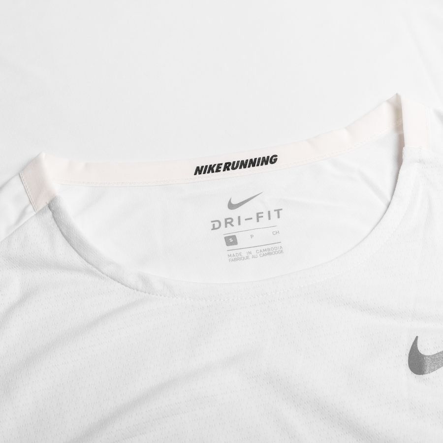 Nike T-shirt Running Dri-FIT Rise 365 - Blanc/Argenté