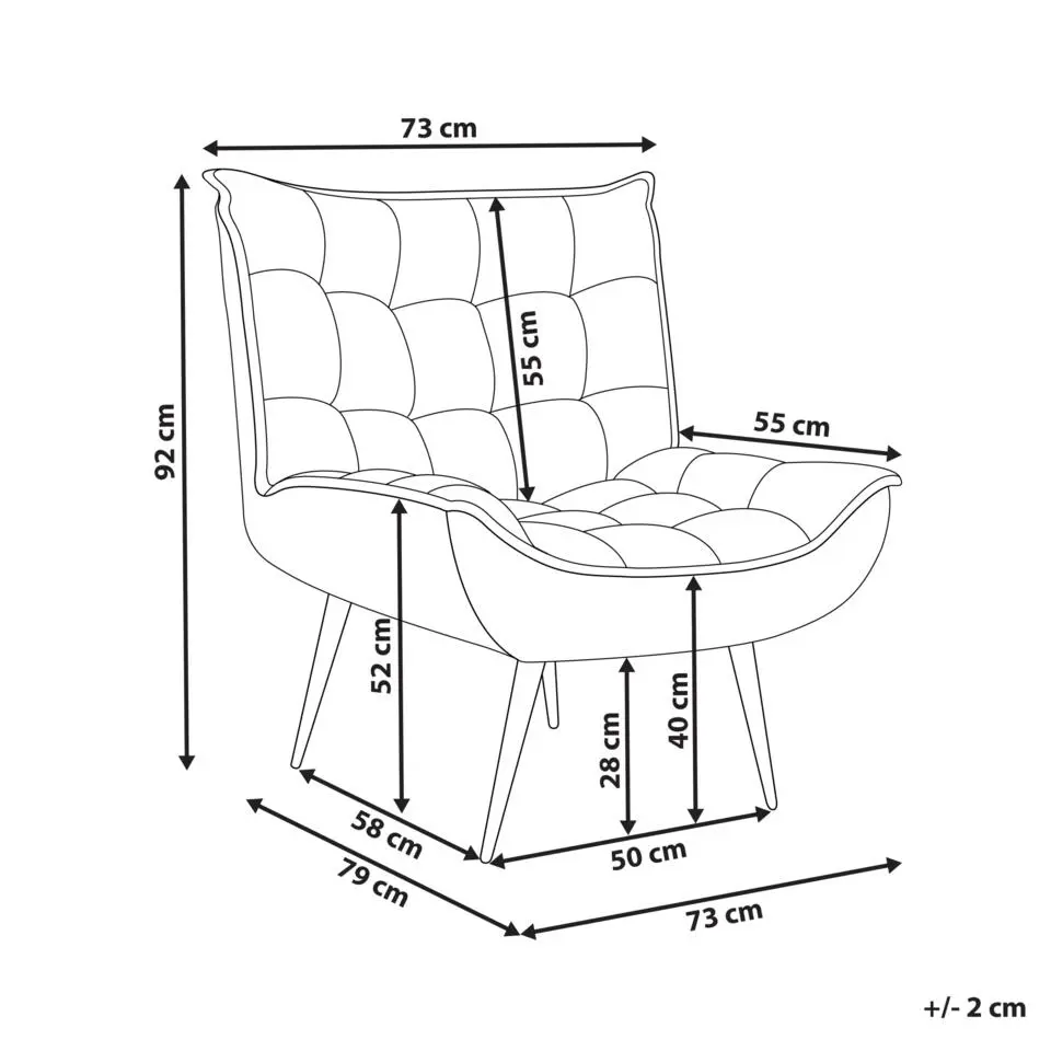 ALVESTA - Fauteuil - Mintgroen - Stof