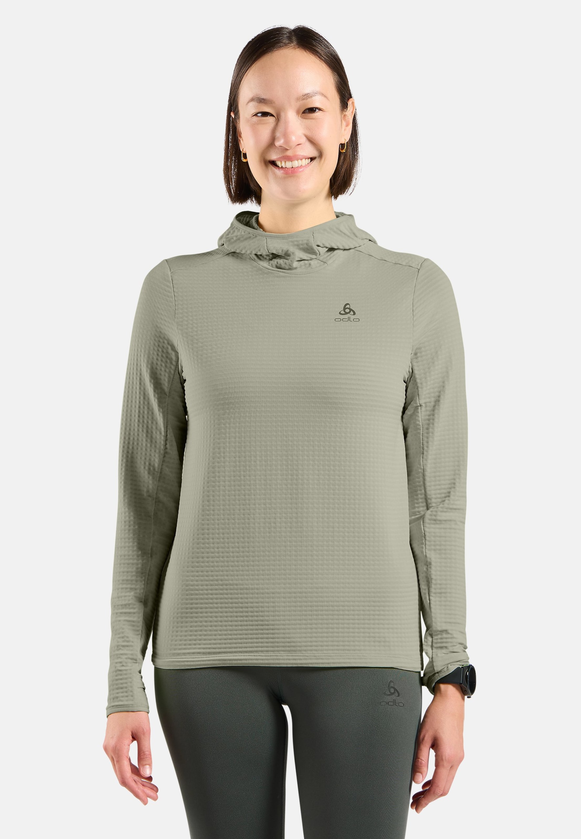 Essentials Thermal Laufhoodie in shadow