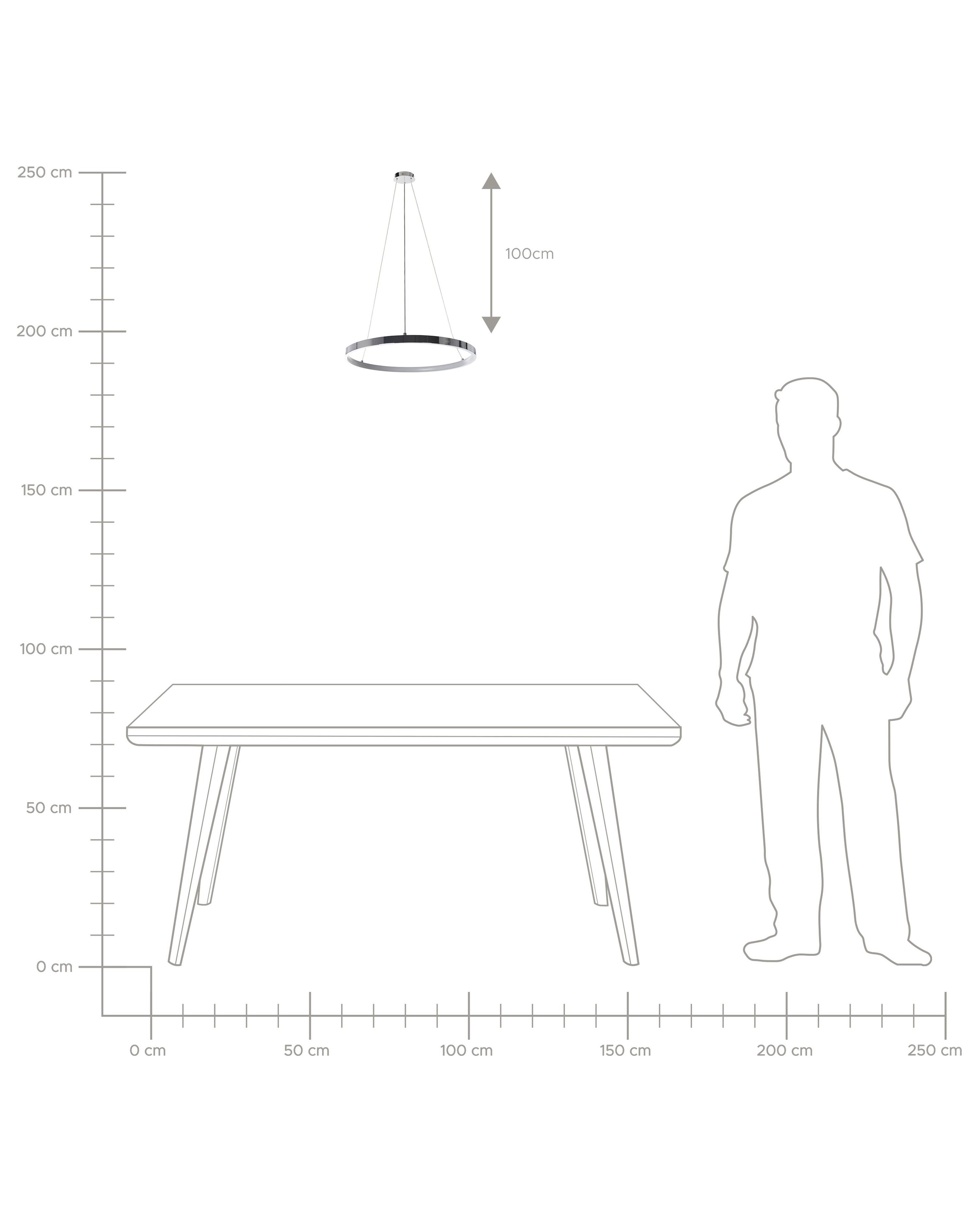 LED hanglamp JORDAN Metaal Zilver