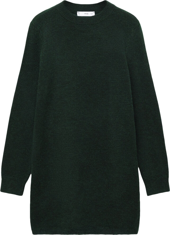 MANGO Knit shift dress Green