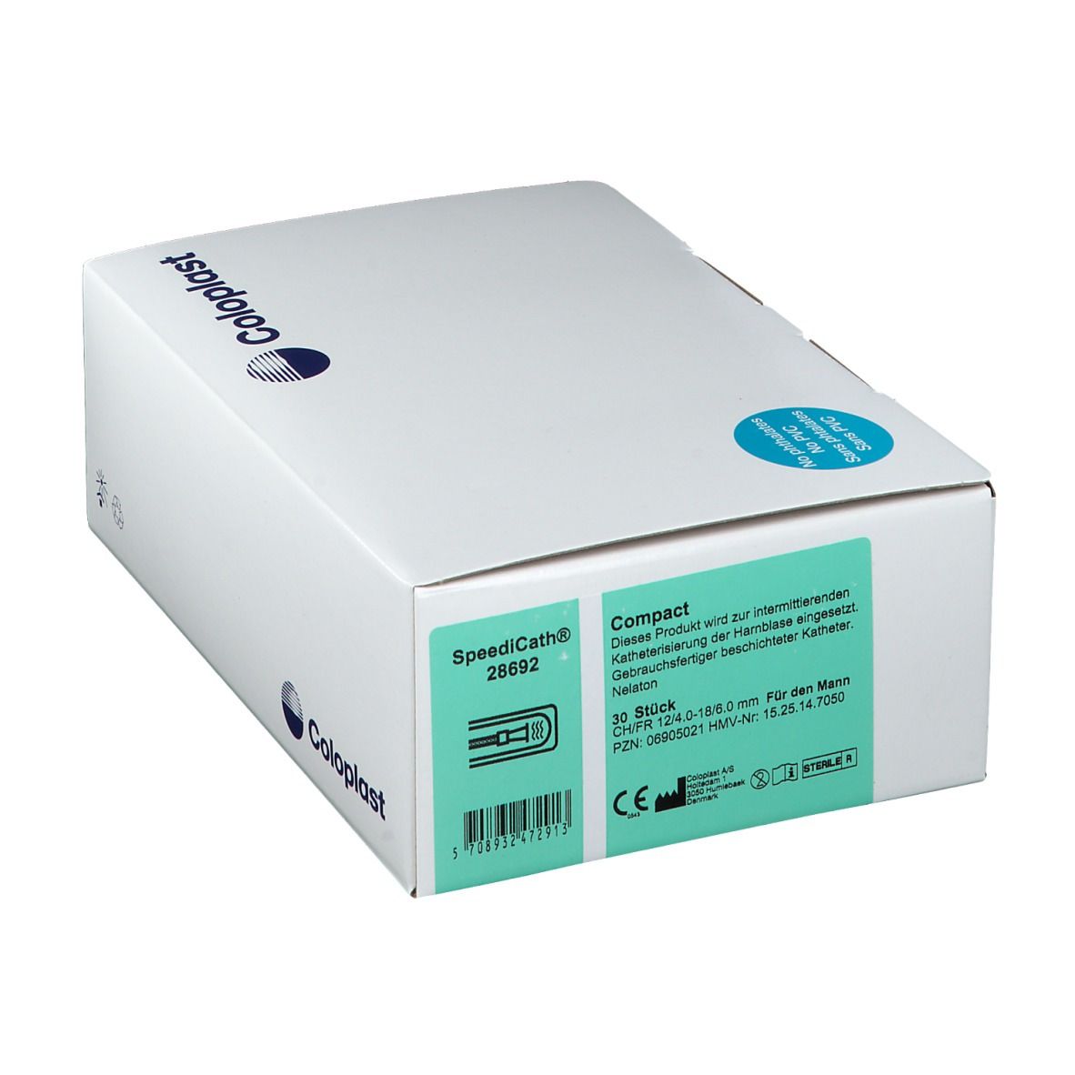 SpeediCath® Compact Katheter CH12, 30cm, Nelaton, Männer