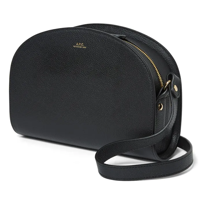 A.P.C. Sac Demi Lune Cuir Grainé | Noir
