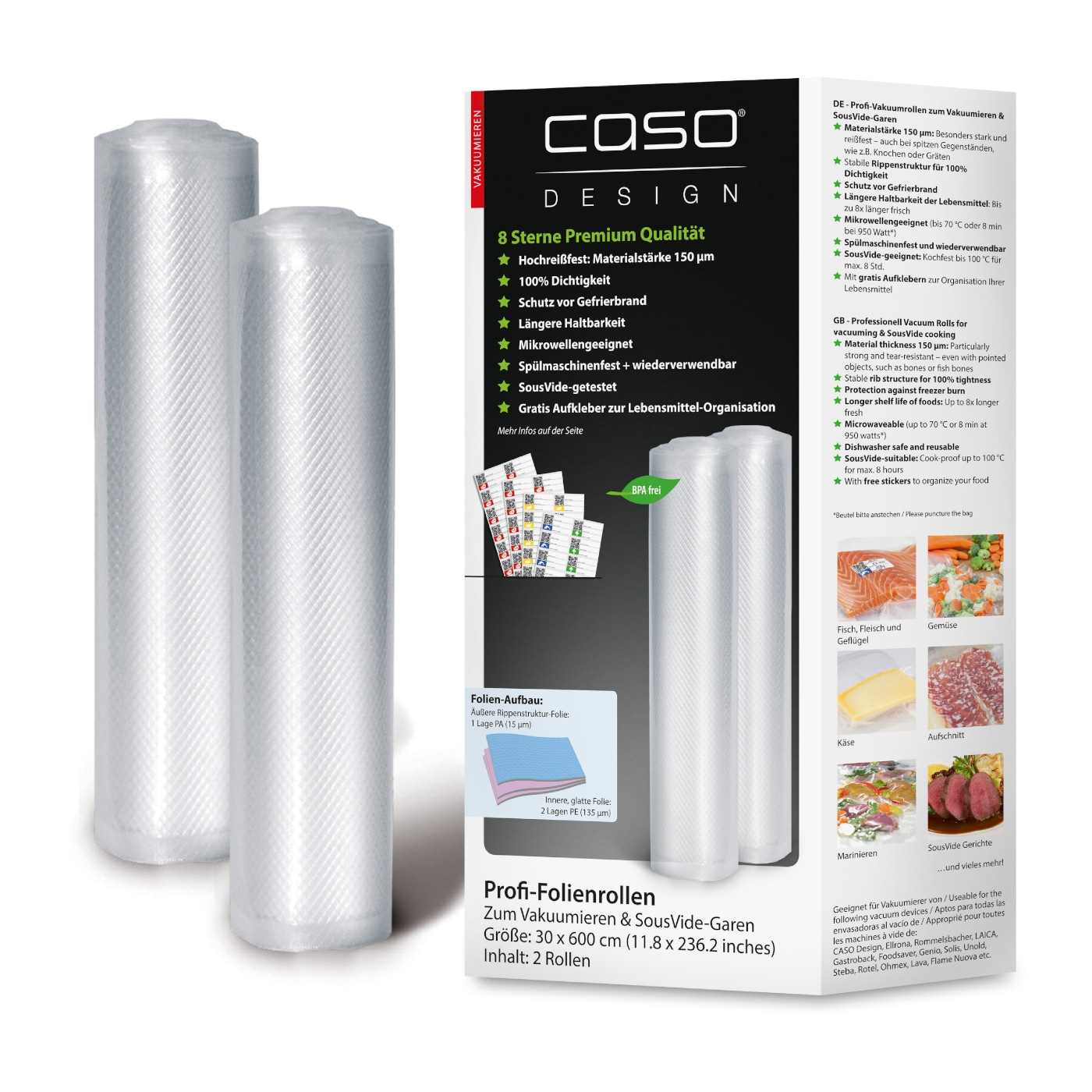 Caso Foil Roll 30x600 cm 2 Pieces