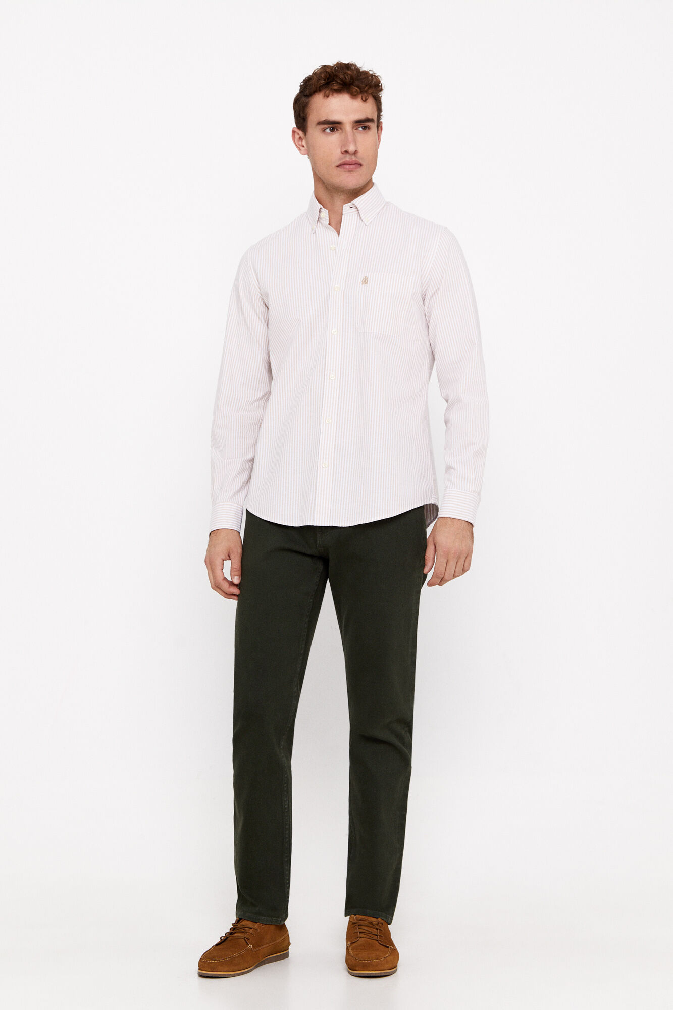 camisa oxford listrada
