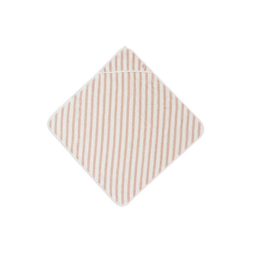 Cape de bain éponge 75x75cm Basic stripe - Wild rose - JOLLEIN