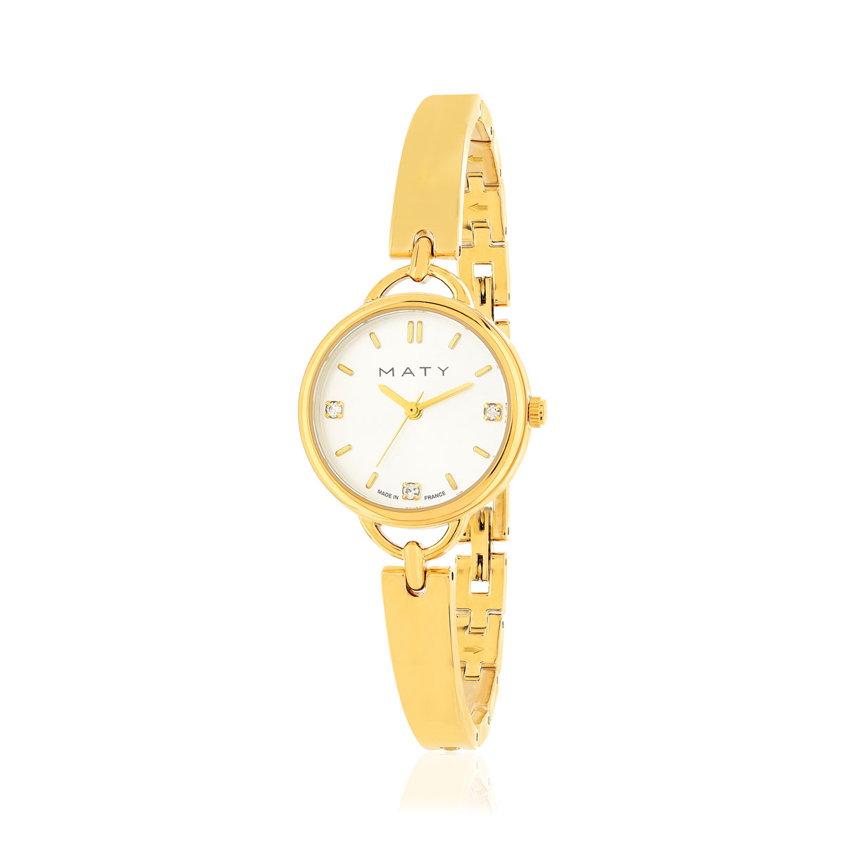 Montre femme dorée jaune