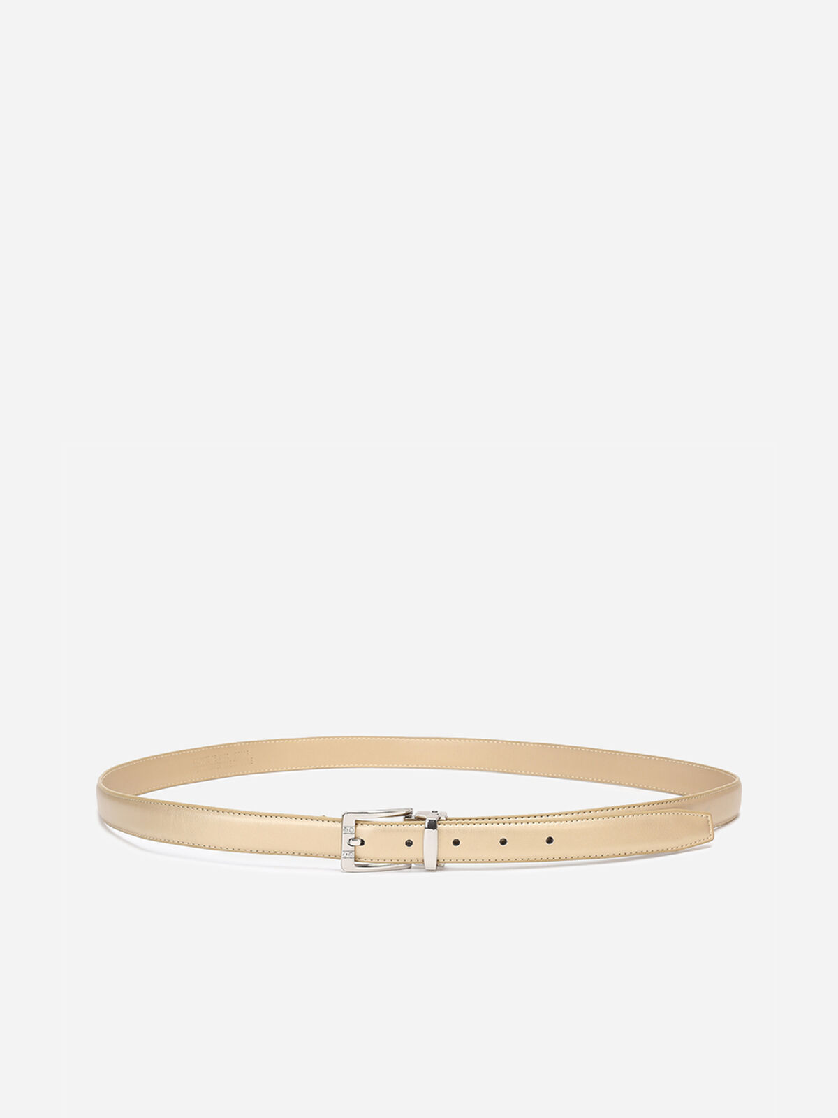 Ceinture fine en cuir- Doré