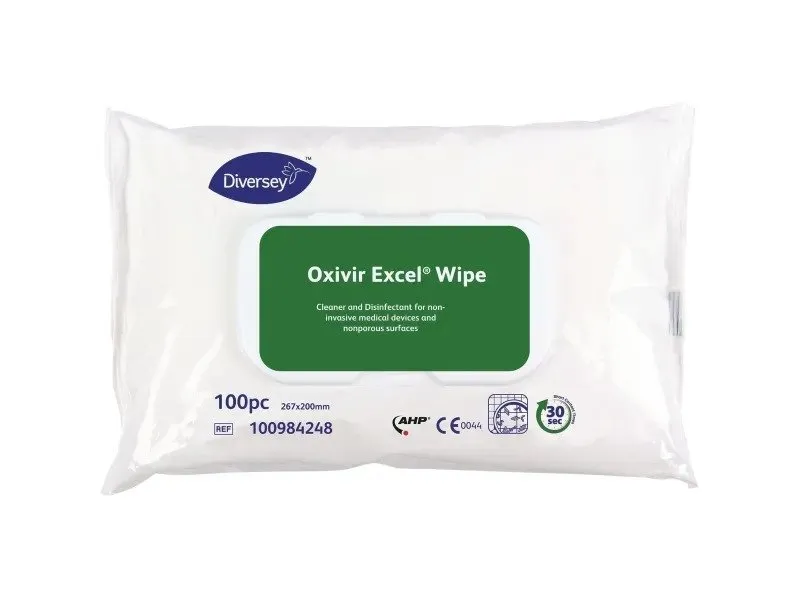 Overflade desinfektion serviet Oxivir® Excel wipes med hydrogenperoxid - (12 pakker x 100 stk.)