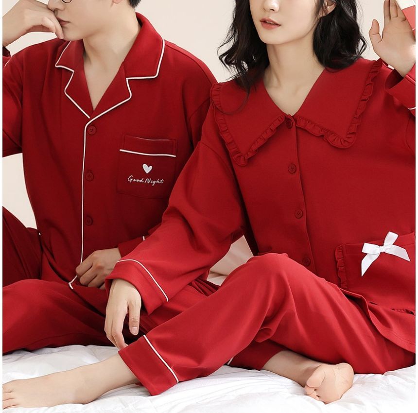 Jeony - Bijpassende loungewearset met lange mouwen voor koppels
