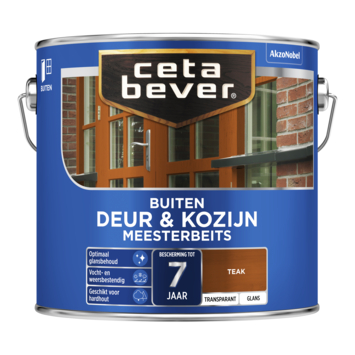 CetaBever Meesterbeits Deur & Kozijn glans transparant teak 2,5 liter