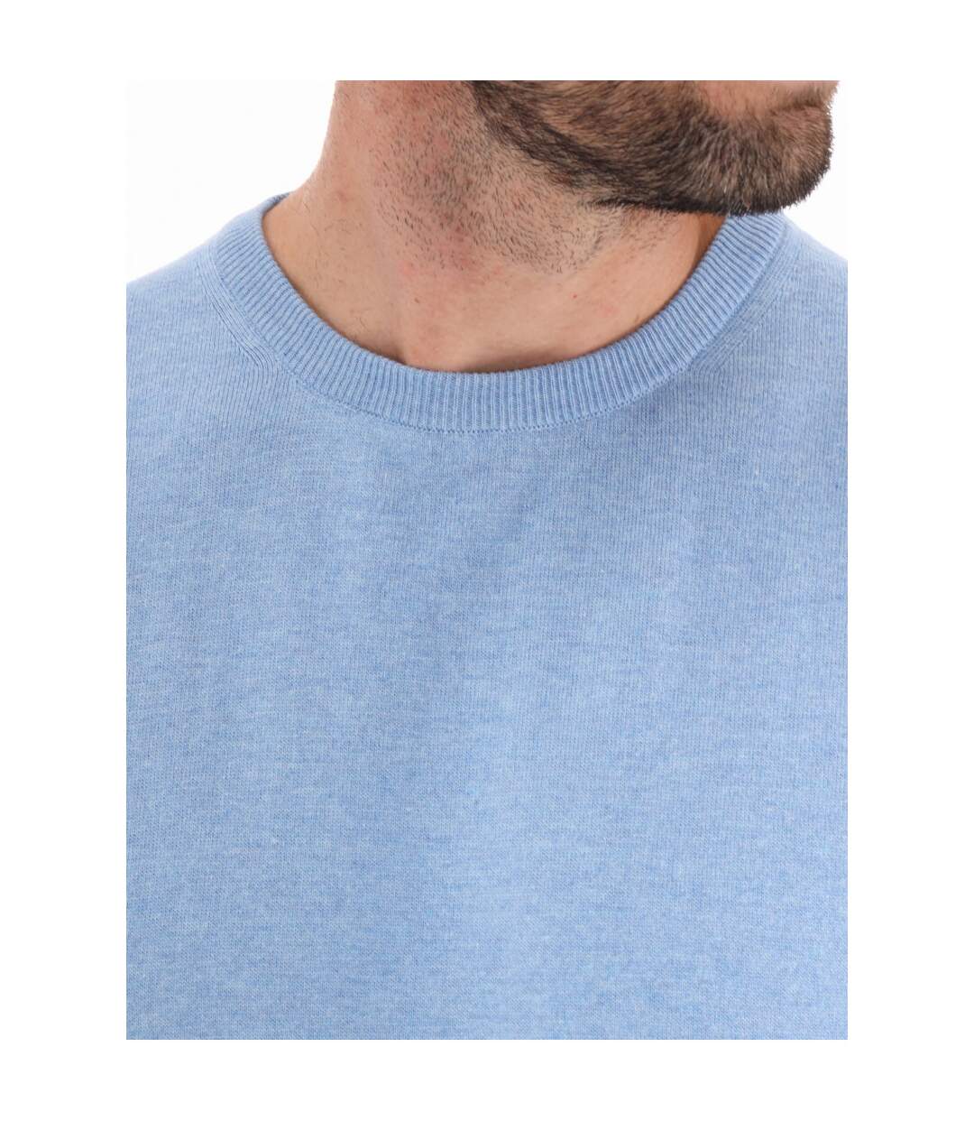 Pull col rond a coudières