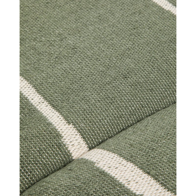 Coussin pour bain de soleil Daila avec motif Ikat 100 % PET vert 50 x 175 cm