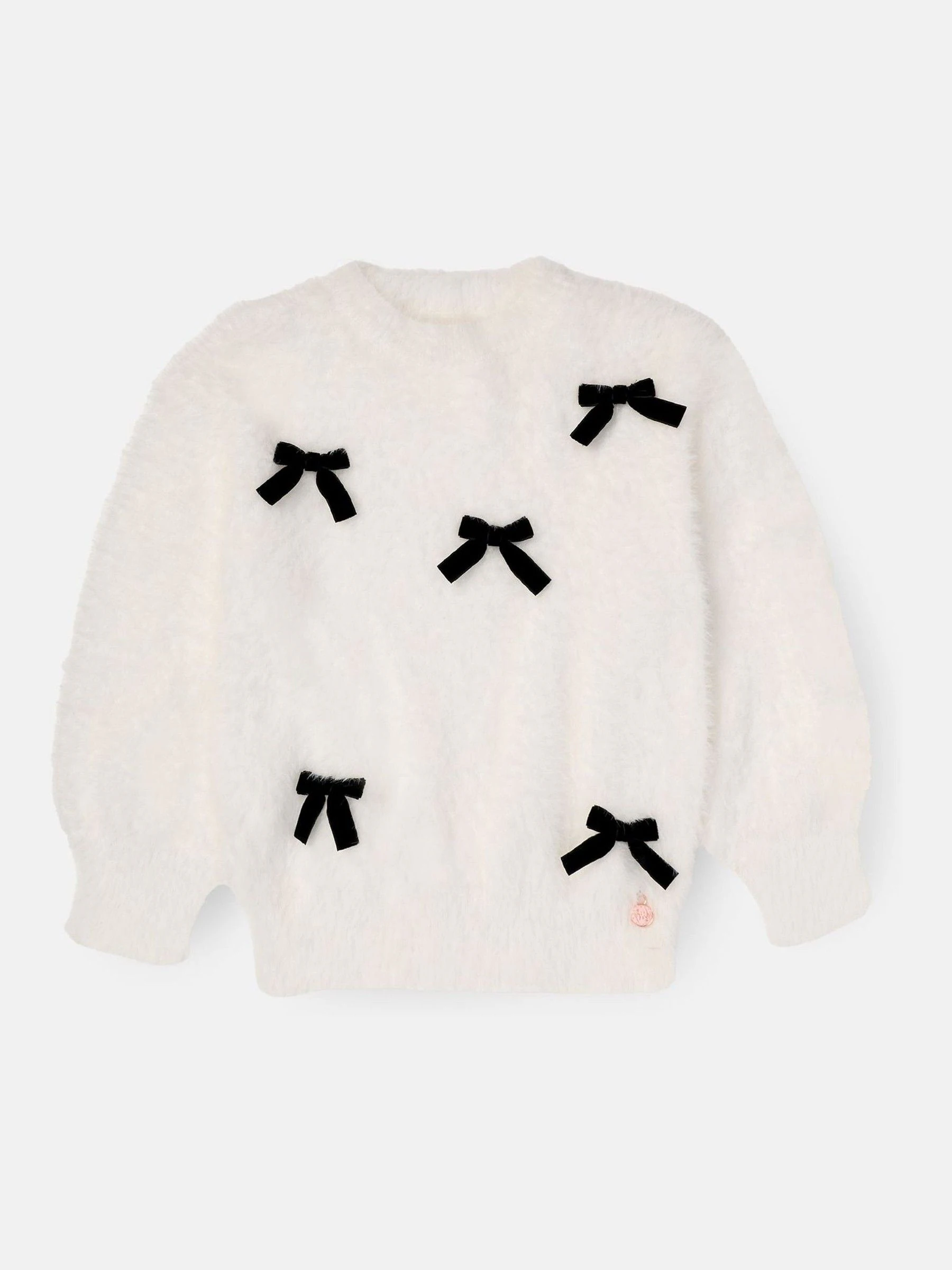 Angel & Rocket Mia Velvet Bow Eyelash Jumper