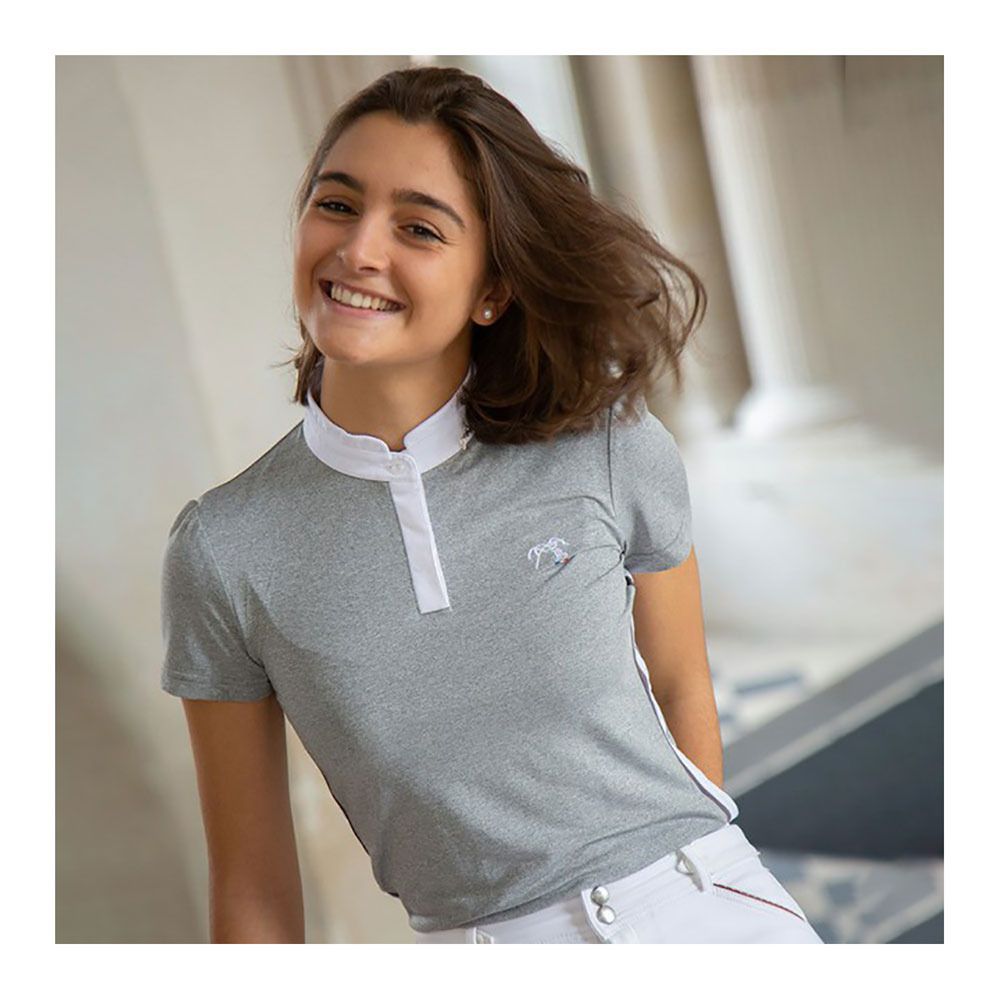 Pénélope MOON - Polo de concours Femme gris