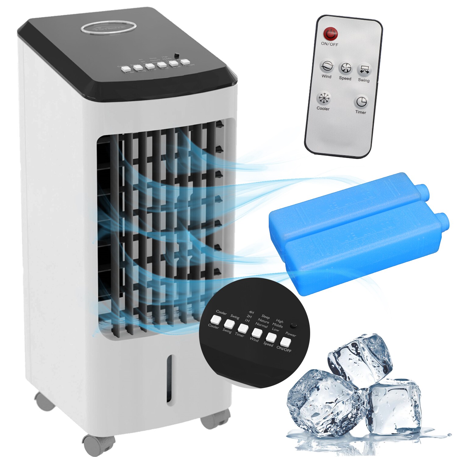 TroniTechnik® Mobiles Klimagerät 4in1 Klimaanlage Luftkühler LK03 Ventilator, inkl. Fernbedienung, Filter, 3in1 Air Cooler