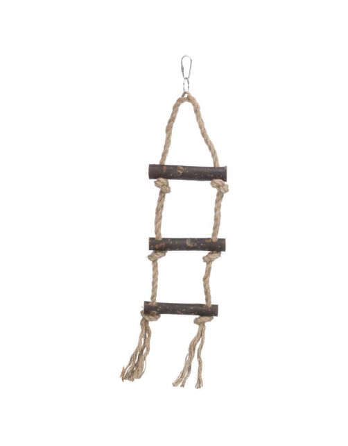 Trixie Natural Living Knoopladder - Vogelspeelgoed - 40 cm 3 Treden