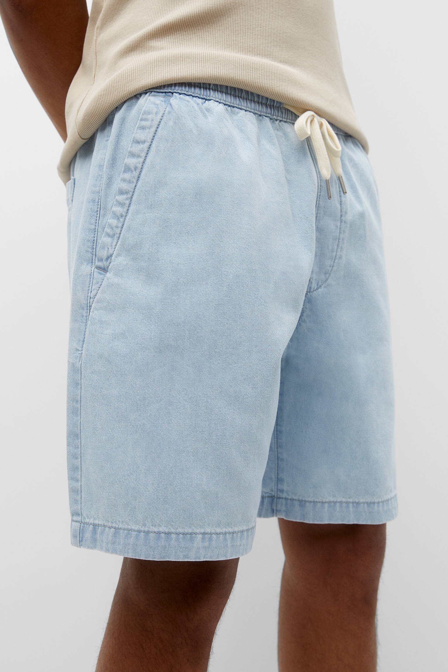 Bermuda jeans Trunk - Azul claro