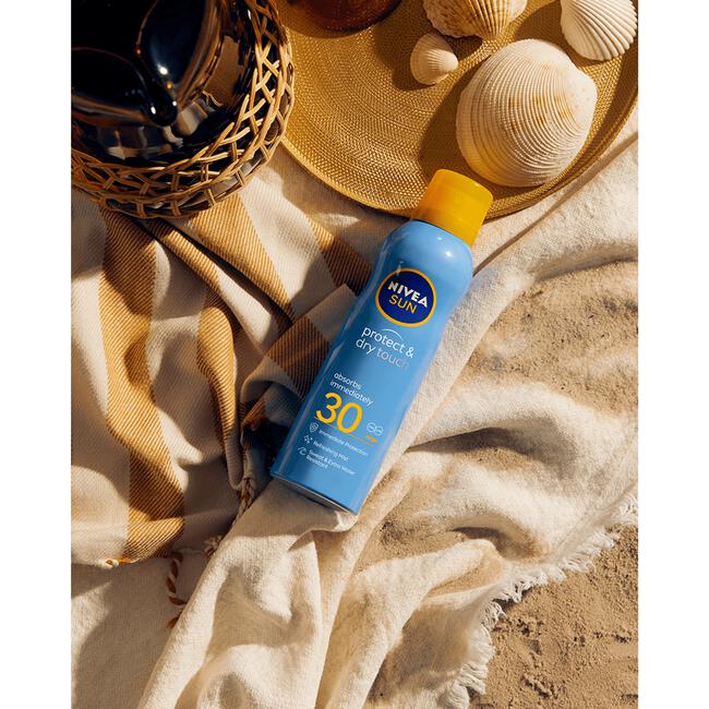 NIVEA SUN Zonnebrand Protect & Dry Touch Vernevelende Zonnespray SPF 30 200 ML