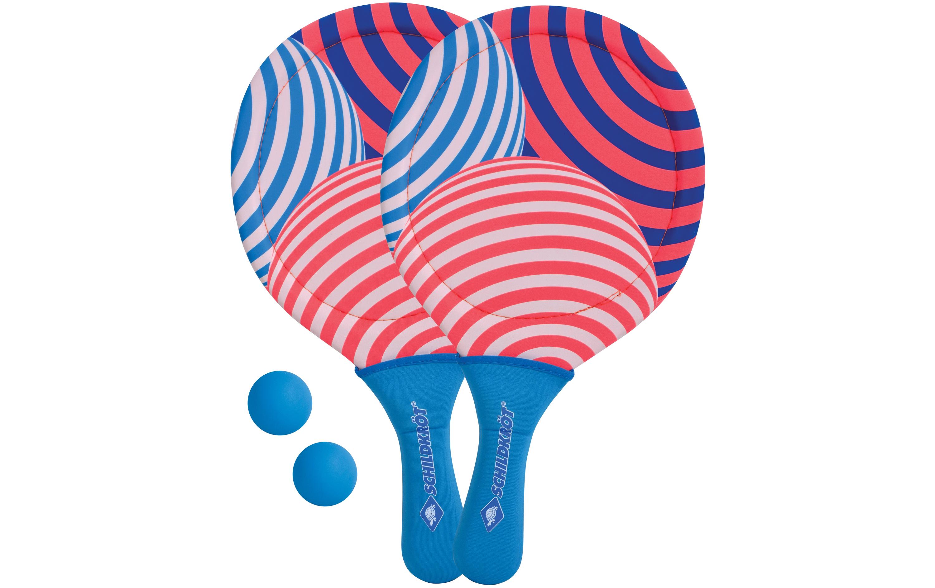 Beach & Wasserball Neopren Beachball Set OceanSet aus 2 Schlägern mit Print