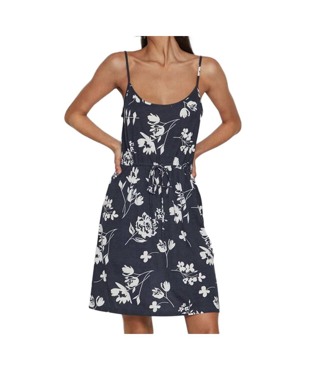 Robe Marine à fleurs Femme Vila Mooney