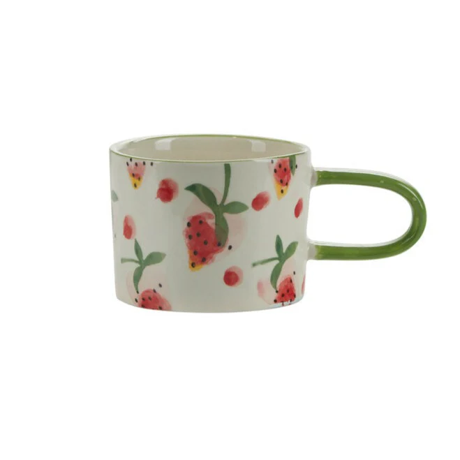 Bahne Interior  Fruity jordbær krus, hvid/rød - 300 ml