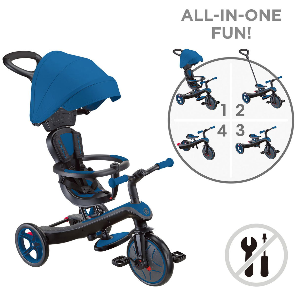 GlobberGlobber   Trike Explorer 4 in 1 royal blau
