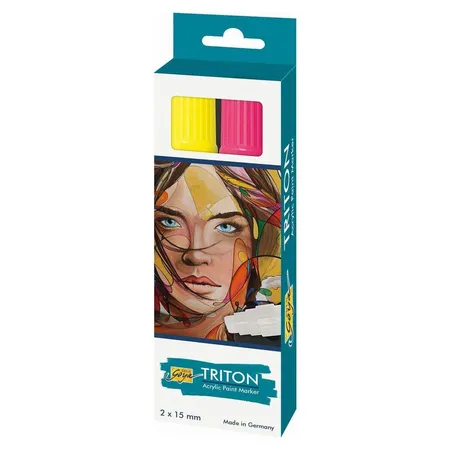 SOLO GOYA Triton Acrylic Paint Marker 15.0 2er Set Fluoresz. Gelb und Fluoresz. Pink