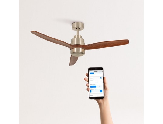 IKOHS - Ventilateur plafond Windstylance dc nickel - ventilateur de plafond