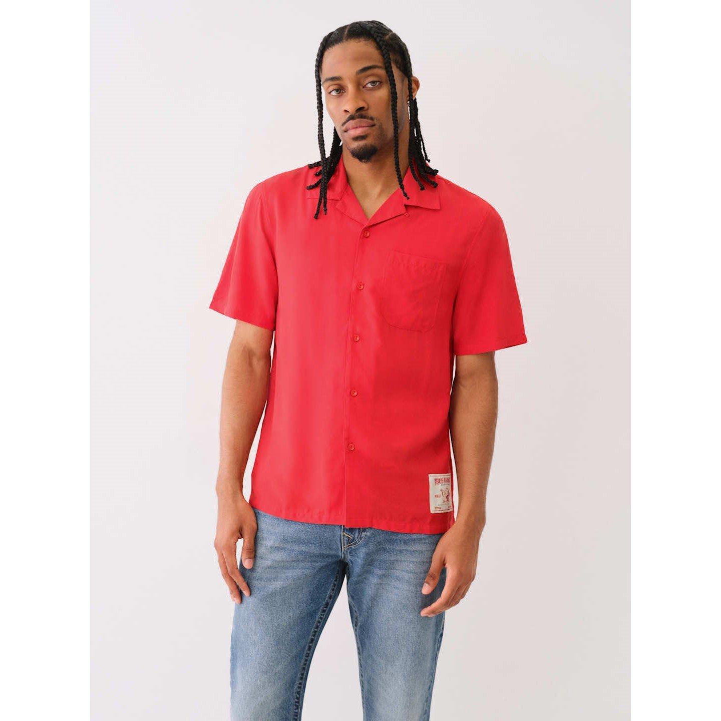 True Religion TR Camp Collar Shirt Mens