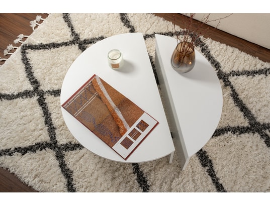 CONCEPT1 - Table basse Orion blanc 90 x 60 x h30cm