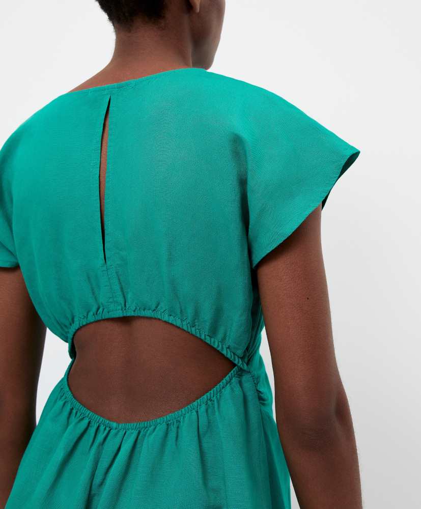 Vestido midi de linho