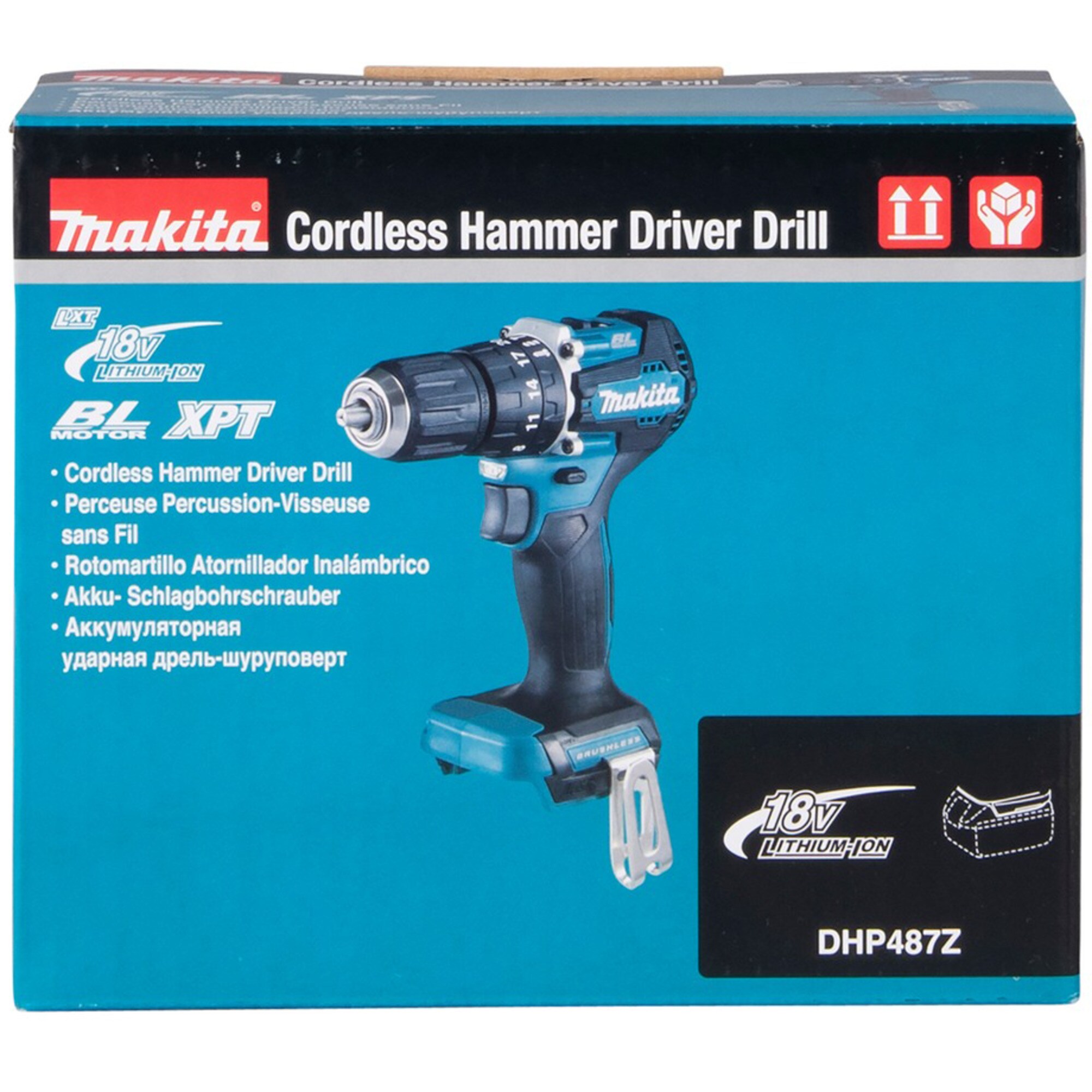 Makita Schlagbohrschrauber Akku-Schlagbohrschrauber DHP487Z, 18Volt