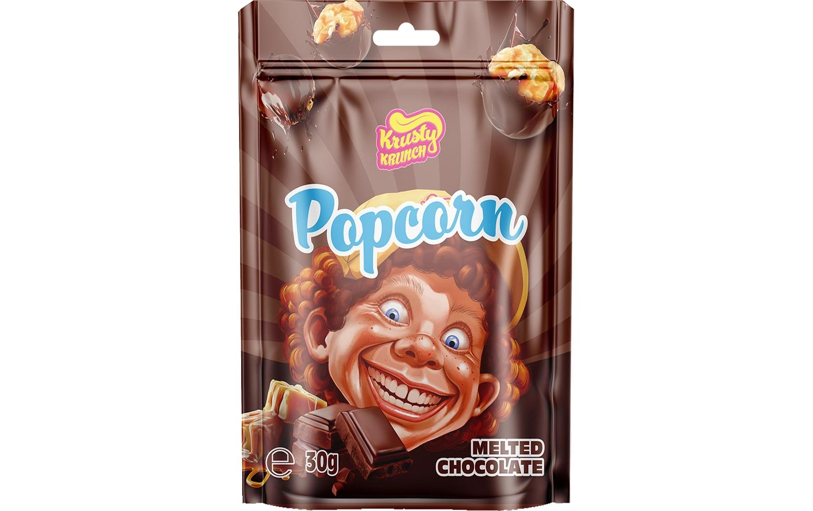 Popcorn Melted Chocolate 30 gPopcorn mit zartschmelzendem Schokoladenüberzug