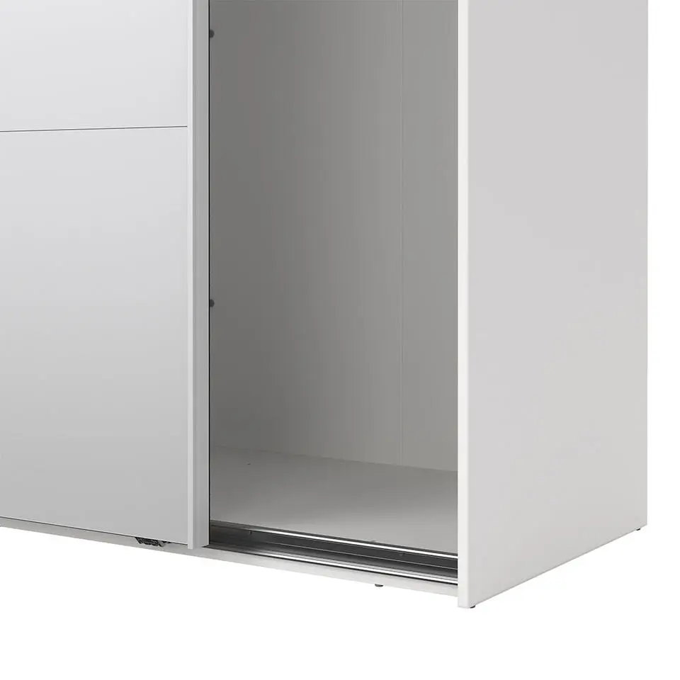 Hioshop Catania schuifdeurkast 2 deuren met spiegel 180x220cm wit