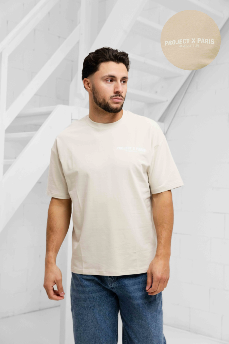 Project X Paris Members' Club T-Shirt Heren Beige
