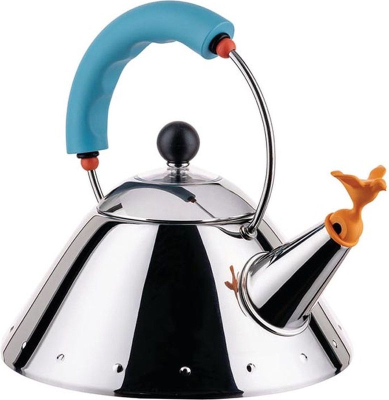 Alessi - 9093/1 LAZ - Fluitketel - Licht Blauw - 1 Liter - Voor Alle Warmtebronnen
