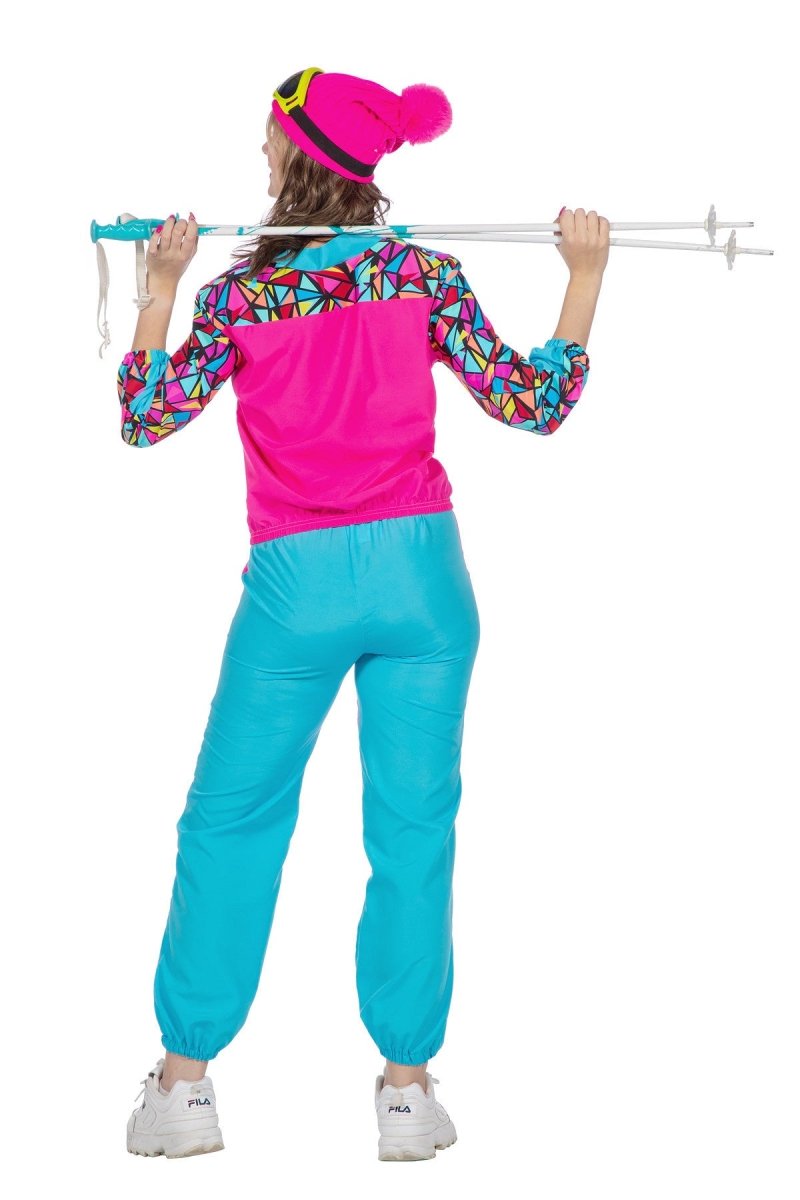 Neon Trainingspak Fout Blauw Roze Dames 2 delig