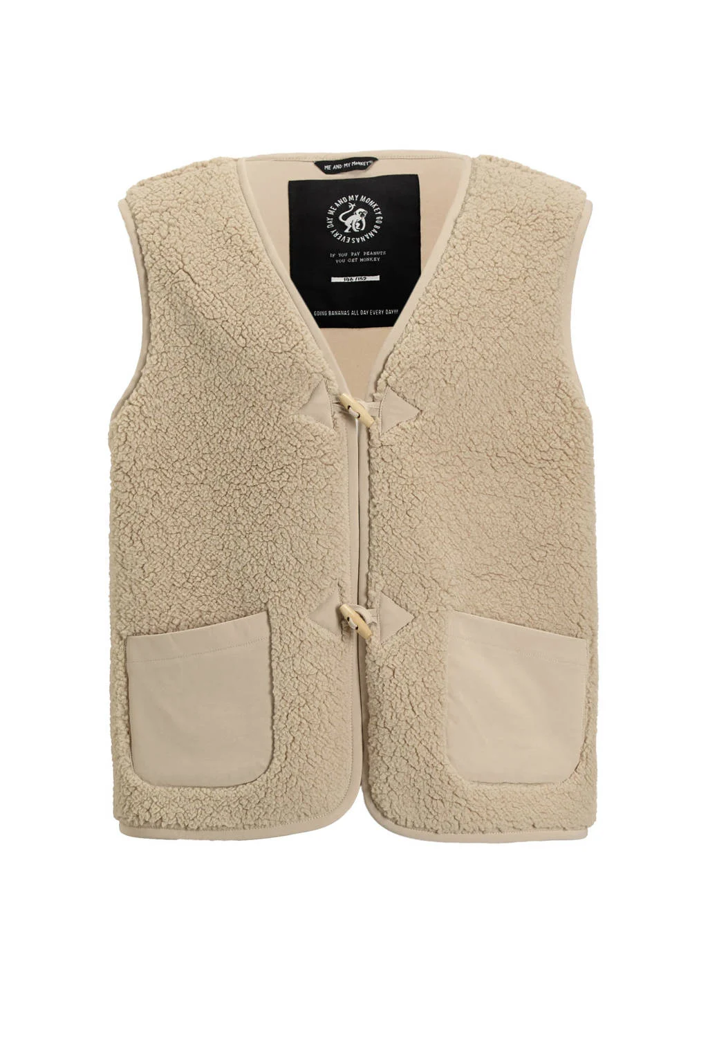 Me & My Monkey teddy gilet Roa beige