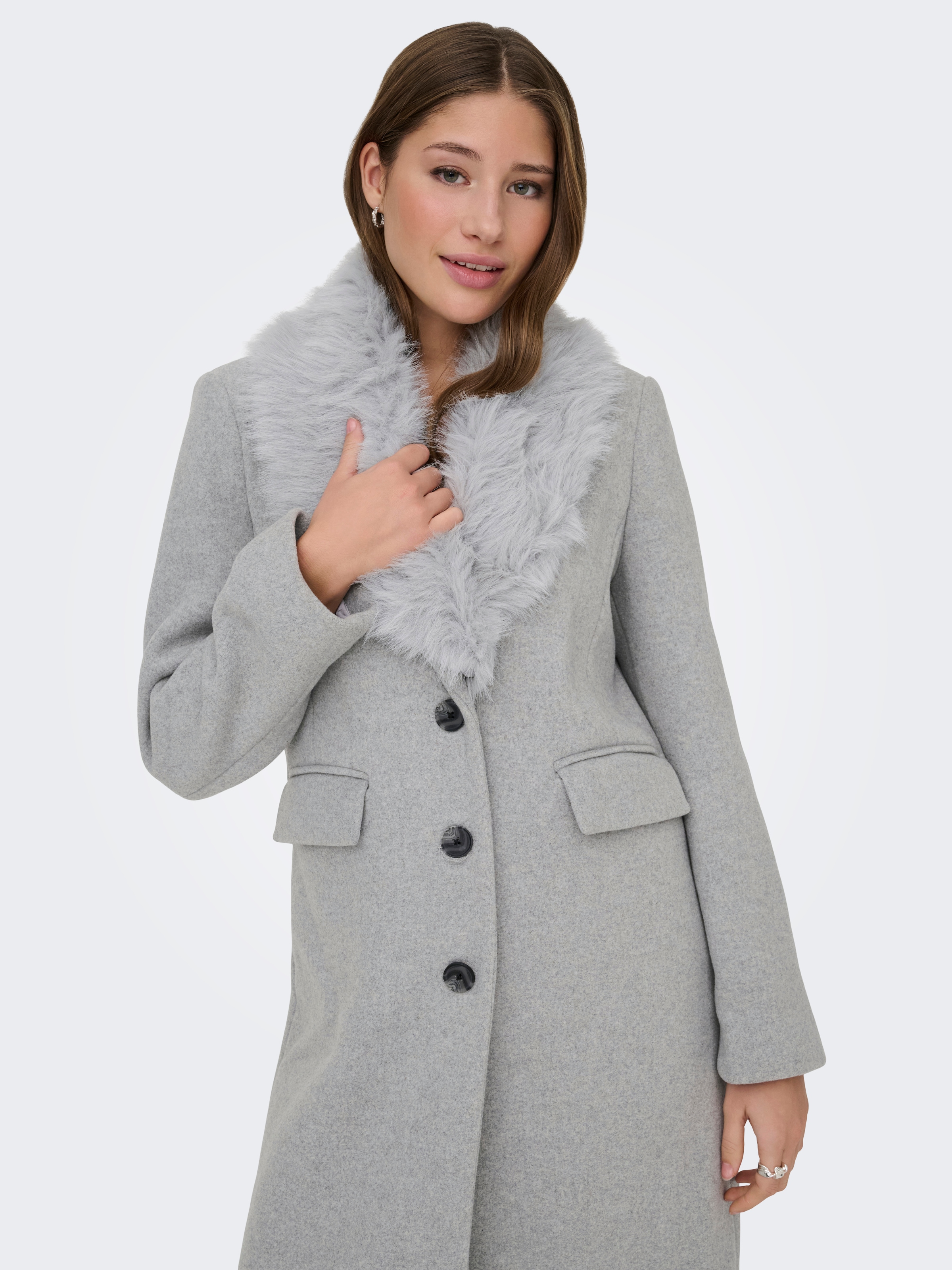 ONLY Langmantel »ONLANNIE LIFE FUR COLLAR COAT CC OTW«