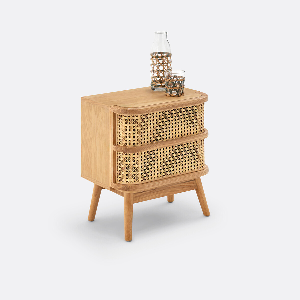 LA REDOUTE INTERIEURS<br>Mesa de cabeceira com 1 gaveta em rattan, Laora