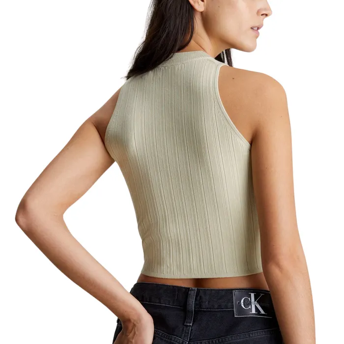 Calvin Klein Woven Label Rib Tanktop Dames