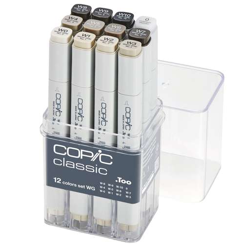 COPIC® classic Marker 12er Set WG Warme Grautöne