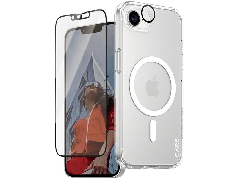 CARE by PanzerGlass Flagship 3-in-1 iPhone 16e Schutz-Paket für iPhone 16e