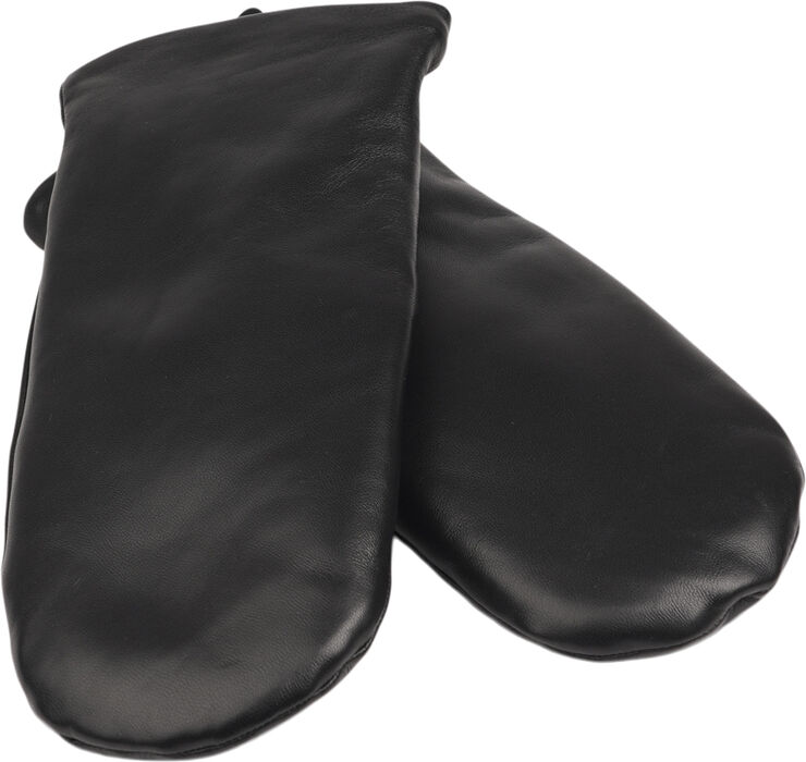 Lovelies RAVENNA - FINE LEATHER MITTENS W/ FLEECE LINING Black