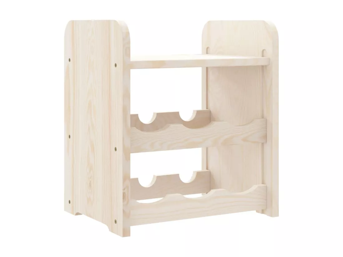 Casier à vin avec panneau supérieur 33x25x37 bois pin massif