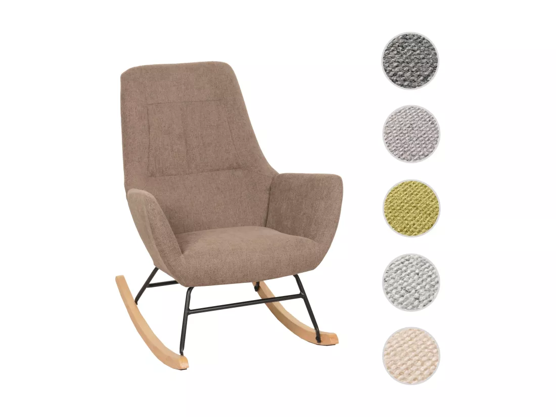 Chaise à bascule MCW-N13, marron