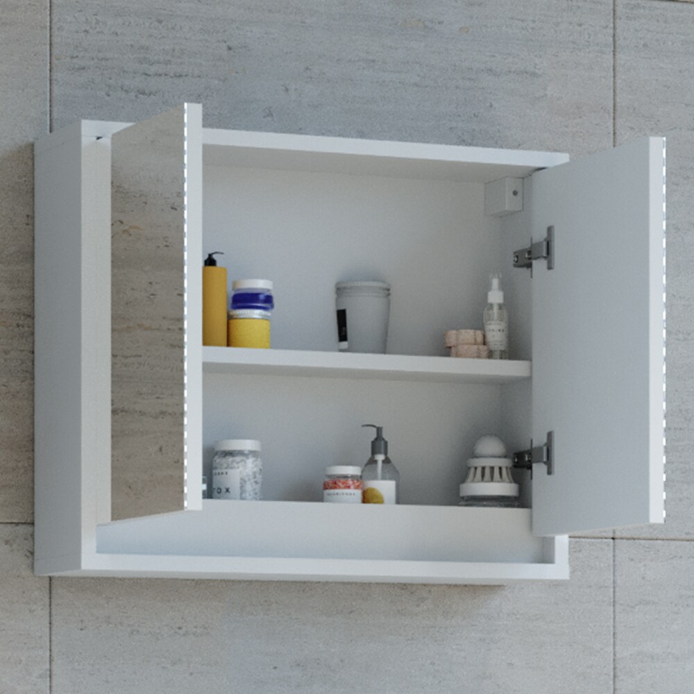 Vicco Spiegelschrank Badspiegelschrank Badschrank Mila Weiß Badspiegel Ablage