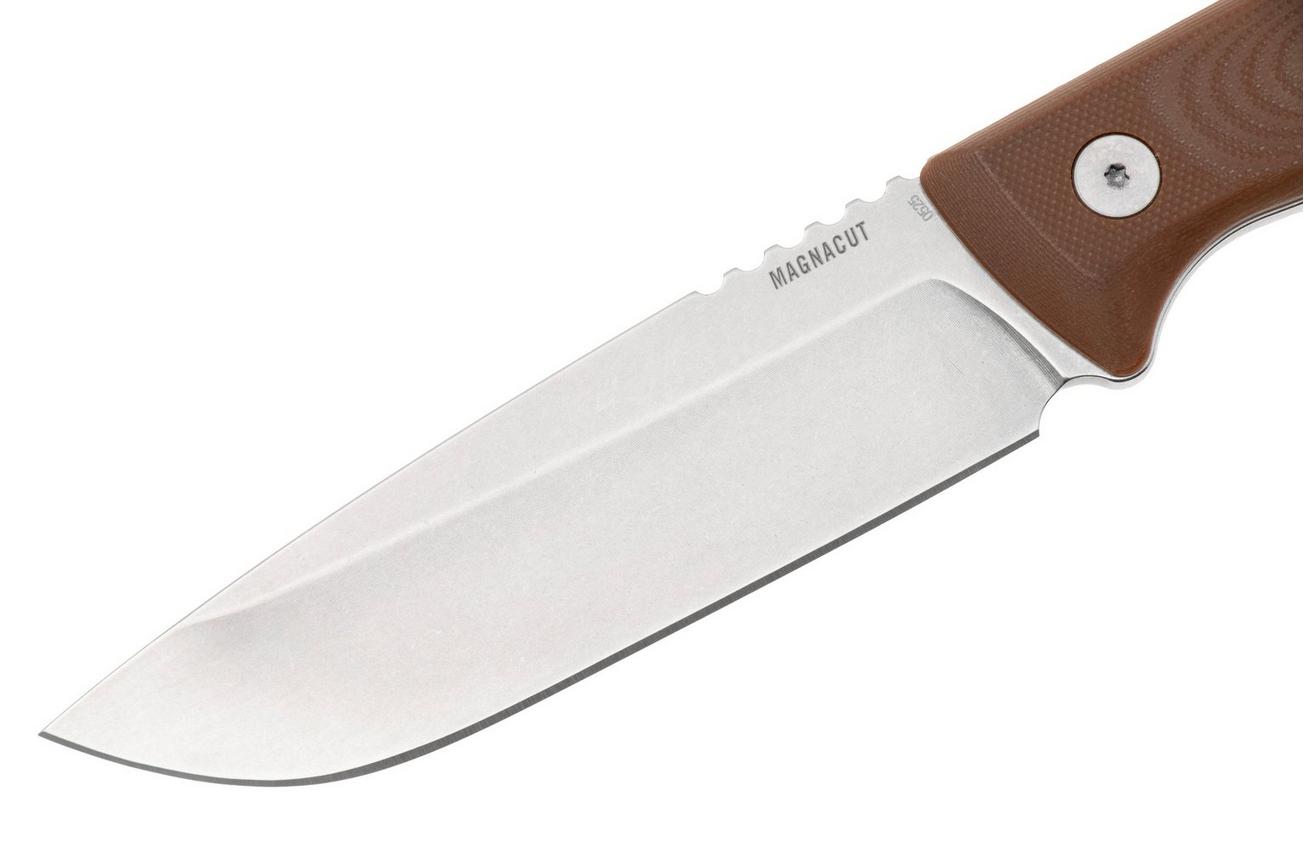 Leatherman Trac 833407 CPM MagnaCut, Earth Brown G10, bushcraftmes, lederen foedraal