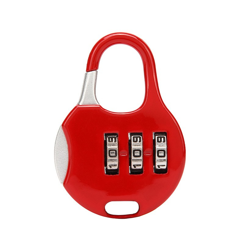 (5er Set) 5cm Mini Reise Gepäck Koffer Zahlenschloss 3-Stelliges Vorhängeschloss - Schwarz / Grün / Violett / Blau / Rot